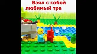 Fishing. Dark humor Lego 