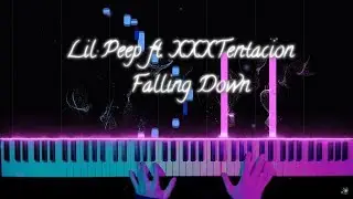 Lil Peep & XXXTENTACION - Falling Down - piano version / tutorial