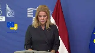 Big day in Brussels for Evika Siliņa new Latvian prime minister in her first visit to the EU