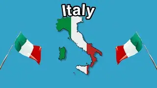 Europe Flag Map - Part 11: Italy