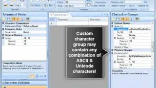 Password Generator by BinaryMark - Character Groups
