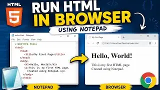 How to Run HTML Code Using Notepad | Beginner HTML Tutorial (2026)