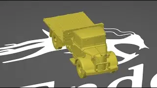 Truck scaling and fixing using SuperSlicer before supporting and slicing.