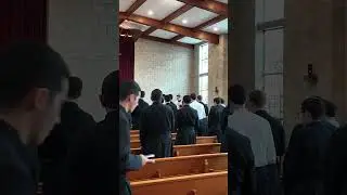 The Seminarians Sing Joyfully as They Receive Our Lord in the Eucharist