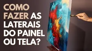 Como pintar as laterais da tela e do painel - Jane Bernardelli
