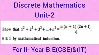 Discrete Mathematics|Unit-2|For II- Year B.E(CSE)&(IT)@thanishmaths3760