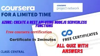 Azure: create a REST API using NodeJS Serverless Functions, All Quiz Answers.