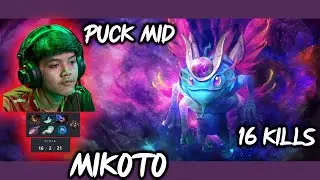 BooM.Mikoto PUCK MID 16 KILLS 11K MMR Sea Pro Mid Laner dota2 7.28 fullgameplay