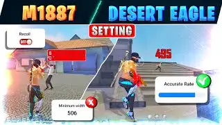 M1887 & Desert eagle headshot sensitivity 🔥 || After OB45 update one tap setting | Free fire setting