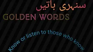 GOLDEN WORDS// # Taleemi Markaz