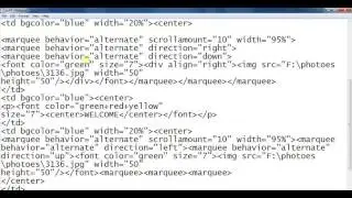 html image animation using marquee tag
