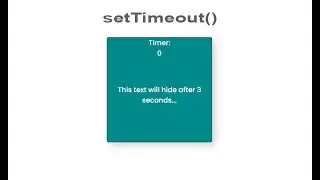 JavaScript - setTimeout()