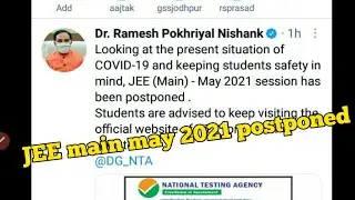 jee main may 2021 postponed|jee main postponed 2021|jee main postponed 2021 latest news today|jee