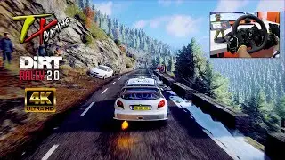 DiRT Rally 2.0 | Logitech G923 | Peugeot 206 | Monte Carlo (PC) [4K60fps]