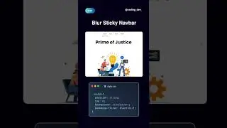 Blur Sticky Navbar using CSS ✨ Cool looking nav menu