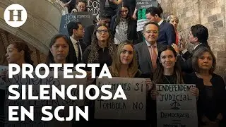 ¡Rechazan reforma! Trabajadores del Poder Judicial realizaron protesta silenciosa en la SCJN