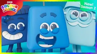 Deep Blue and Sky Blue | FULL EPISODE - S2 E6 | Kids Learn Colours | Colourblocks