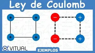 ▶️Ley de Coulomb (4 cargas sobre un Rectángulo) 👉 Como calcular la fuerza resultante sobre una carga