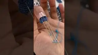 Extending my Nails with Needles & Sewing thread 🪡🧵💅🏽 #nails #asmr #satisfying #art