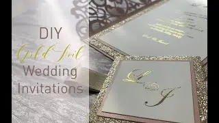 DIY Gold Foil Invitations - Easy way to add Gold Foil to your wedding invitations