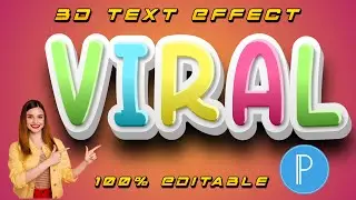 How To Create 3D TEXT Effect in PixelLab | 100% Editable (With Free PLP File) | Pixellab text Effect