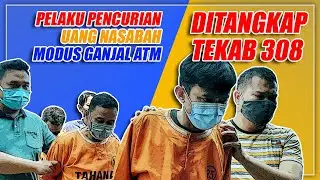 PELAKU PENCURIAN UANG NASABAH MODUS GANJAL MESIN ATM DITANGKAP TEKAB 308 | Radarlampung.co.id