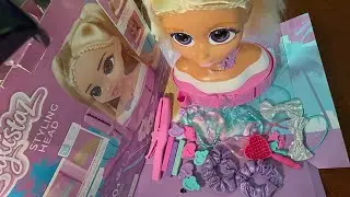 ASMR Unboxing styling head doll #amazing #cute #doll #beautiful #youtube