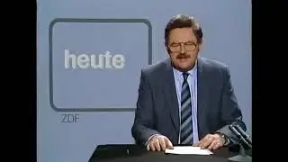 Новости, гимн, программа передач и конец эфира (ZDF Германия, 01.03.1986)