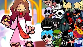 FNF My Son (VS Jesus) But ALL the Characters Sing Together 🎤 Funked Birth (FNF Mod/Cutscenes/Hard)