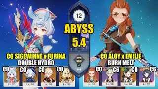 C0 Sigewinne Double Hydro & C0 Aloy Emilie Burn Melt | Spiral Abyss 5.4 | Genshin Impact 【原神】