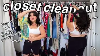 EXTREME CLOSET CLEANOUT because I literally have no room! *plus size*