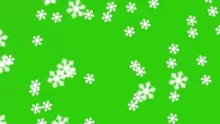 2 - Snowflakes Falling Animation on Green Screen 4K (Loop)