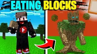 Minecraft But I can eat Blocks 😋