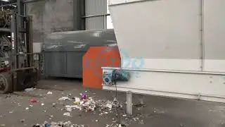 Test of air separator municipal Solid Waste air classifier MSW sorting machine