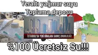 %100 Ücretsiz su!!! Toprak altı yağmur suyu depolama sistemi kurulumu.Sarnıç sistemi.