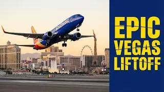 Las Vegas Lift-Off - Southwest B737-800 - Epic RW-01R View of the Strip!