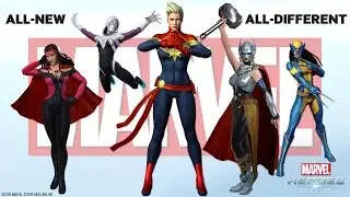 Marvel Heroes: All-New All-Different Costumes - SWitch, Spider-Gwen, Captain Marvel, Thor, X-23
