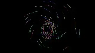 N-Body Problem Simulation, 48 Masses around a Large, Central Mass | Gravity | Physics Simulations