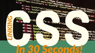 CSS Linking with HTML - CODE IN 90 SECONDS!