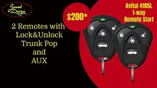 Avital and Python Alarm and Remote Start