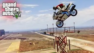 INSANE MOTORBIKE STUNT! - (GTA V Stunts & Fails)