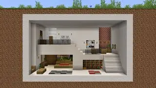Minecraft - How to build a Large Modern Underground House Tutorial
