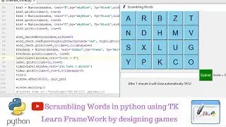 Scrambling words game in python using Tkinter GUI Framework