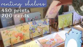 Stocking 480 Art Prints for a Rented Space - Part 3/3 ❤ Studio Vlog