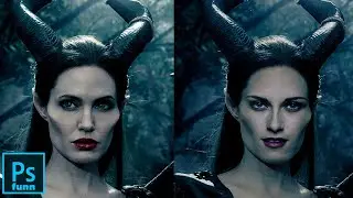 Face swap maleficent kristen stewart ( Adobe Photoshop)