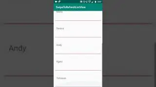 Pull To Refresh ListView Android Studio Example