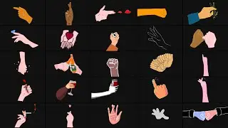 Cartoon Hands Stickers Unity
