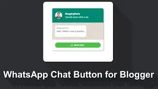 How to Add WhatsApp Chat Button in Blogger