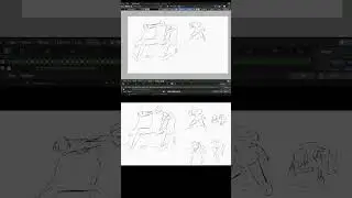 [Blender 3.4] Gesture Drawing 579 - Timelapse [Grease Pencil]