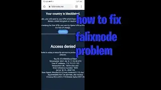 how to fix the falixnode problem